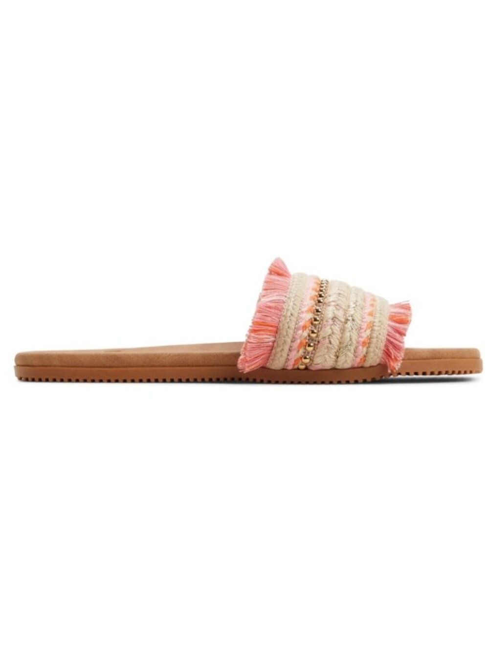 39$ ROXY Slide Positano Slip-On Flat Sandals Women's Size 6 B US Pink